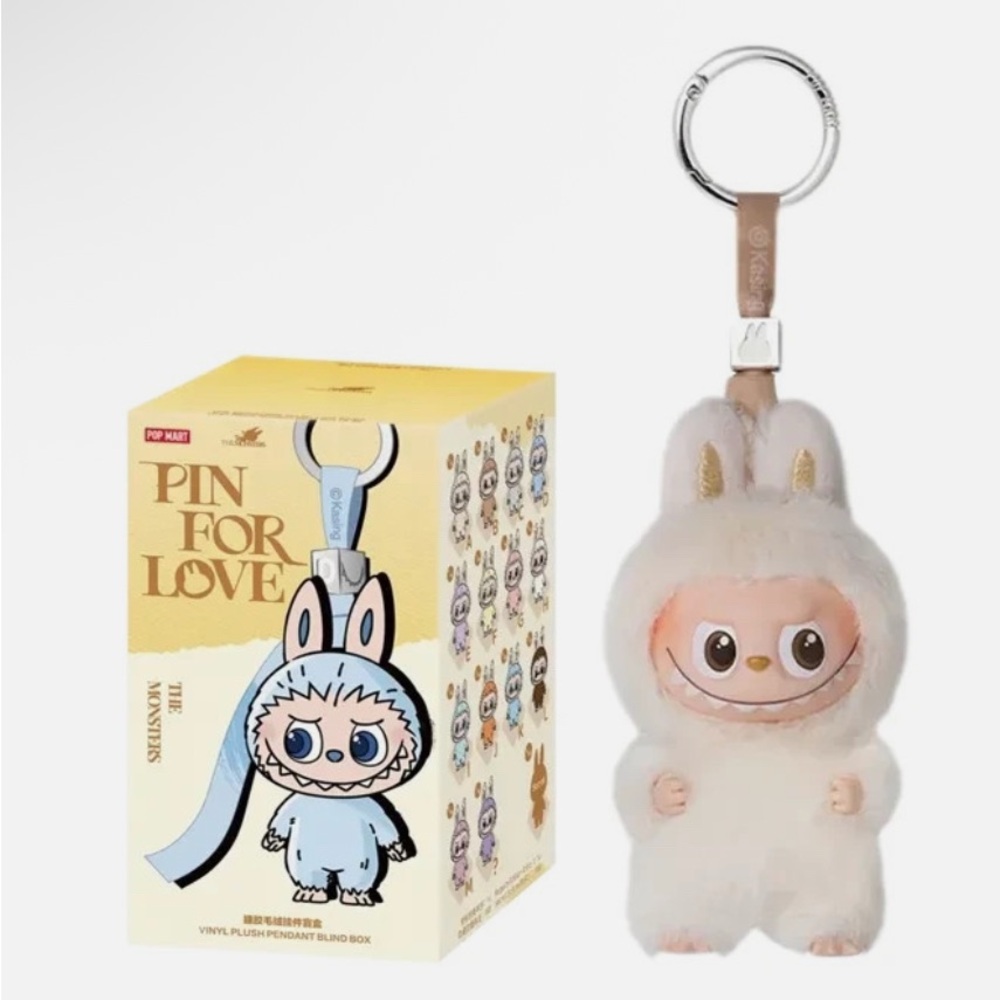 Popmart labubu the monster pin for love - letter A